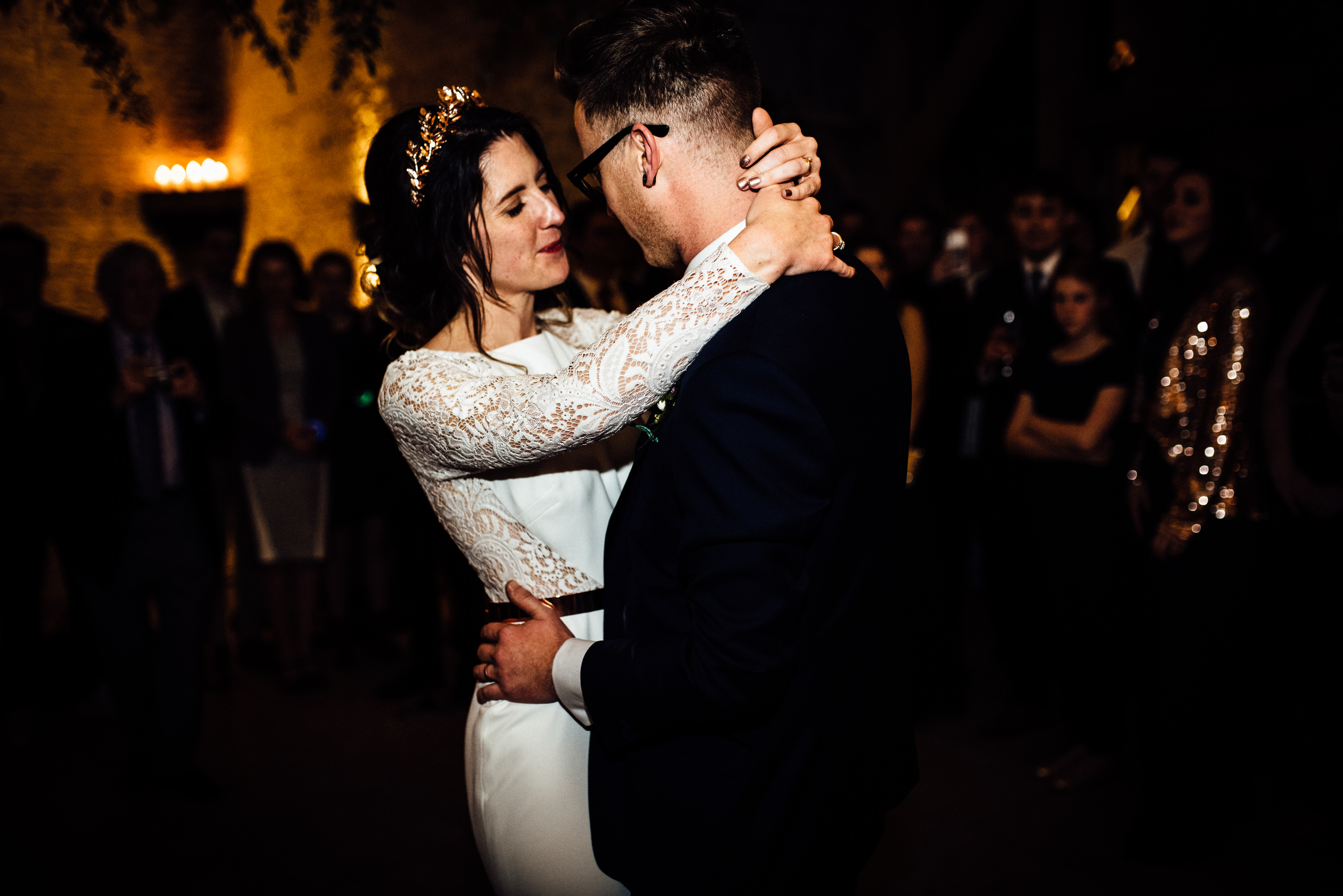 first dance, editorial wedding photography, Stone Barn Cotswolds wedding, Stone Barn wedding photographer
