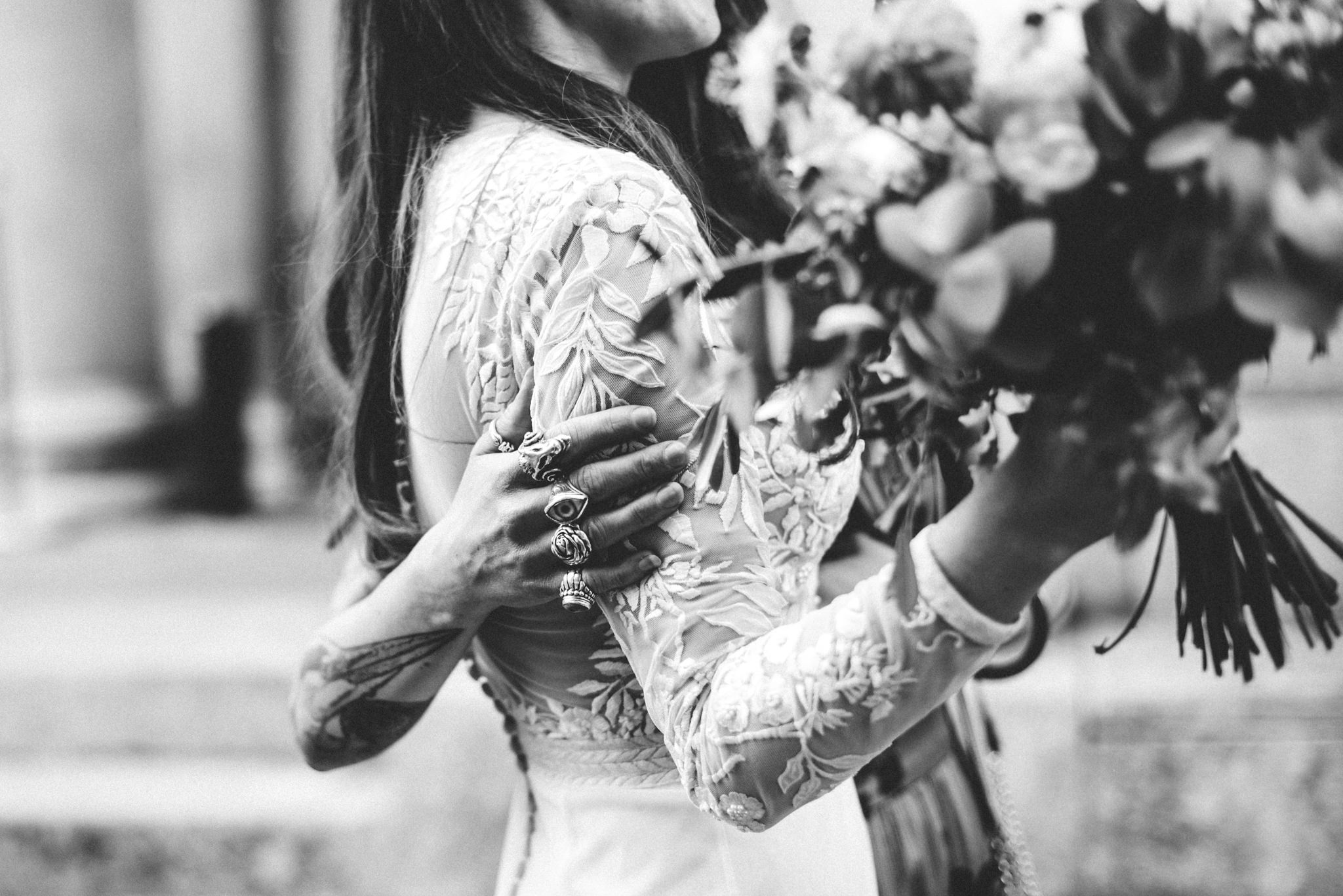 Hermione De Paula wedding dress, edgy wedding photographer, london wedding photography, artistic wedding photography
