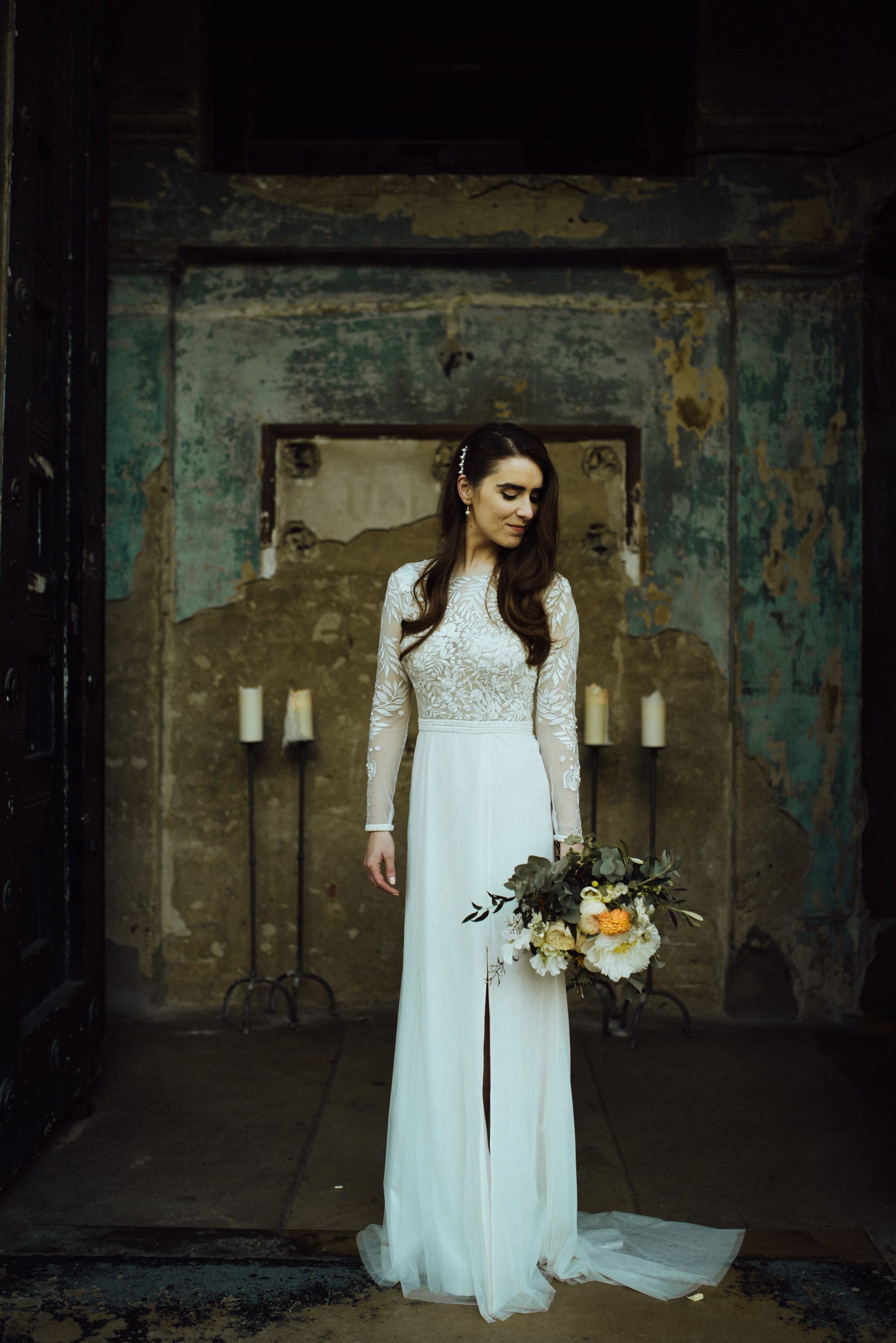 Hermione De Paula wedding dress, edgy wedding photographer, london wedding photography, artistic wedding photography