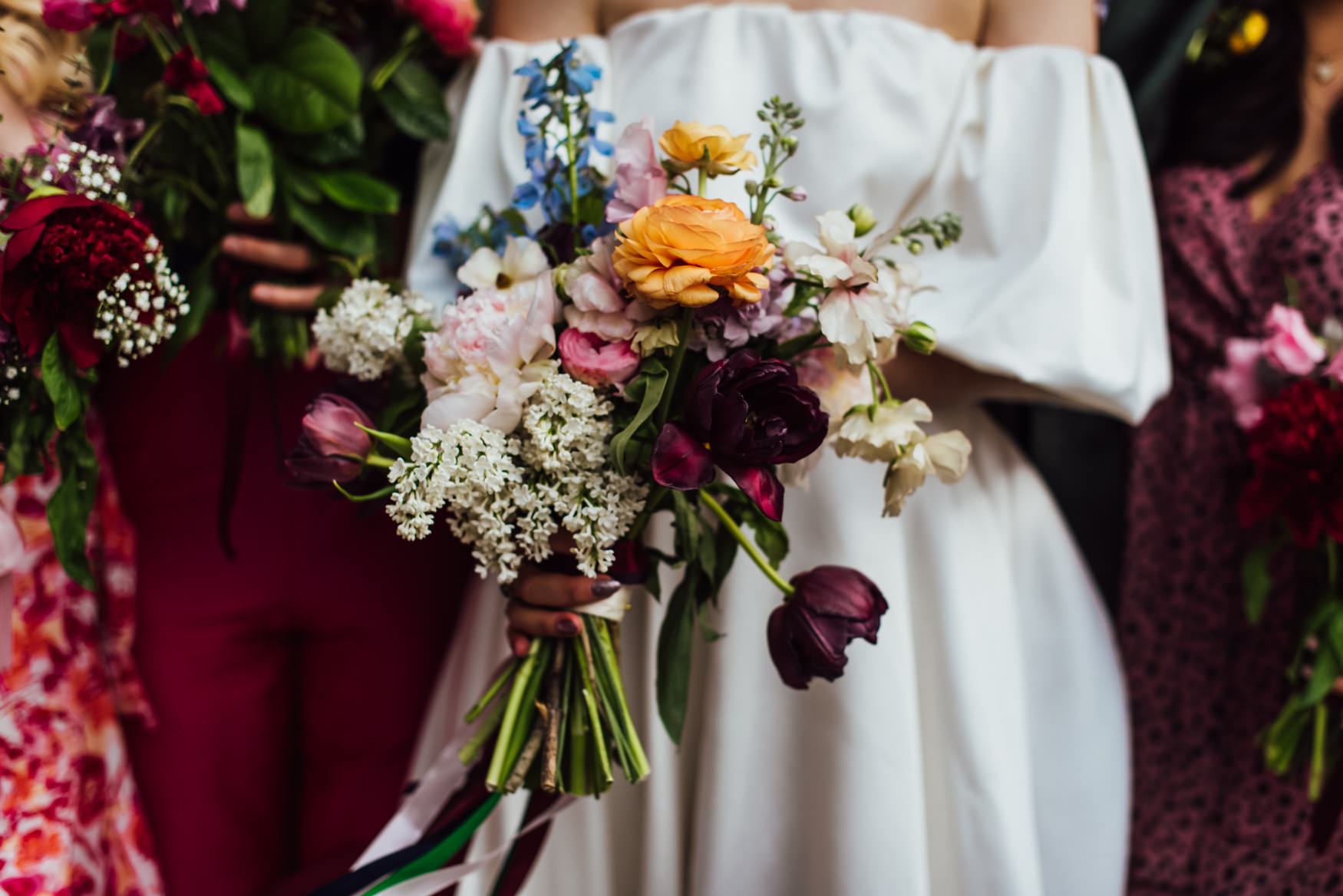 bridal bouquet, colourful bouquet