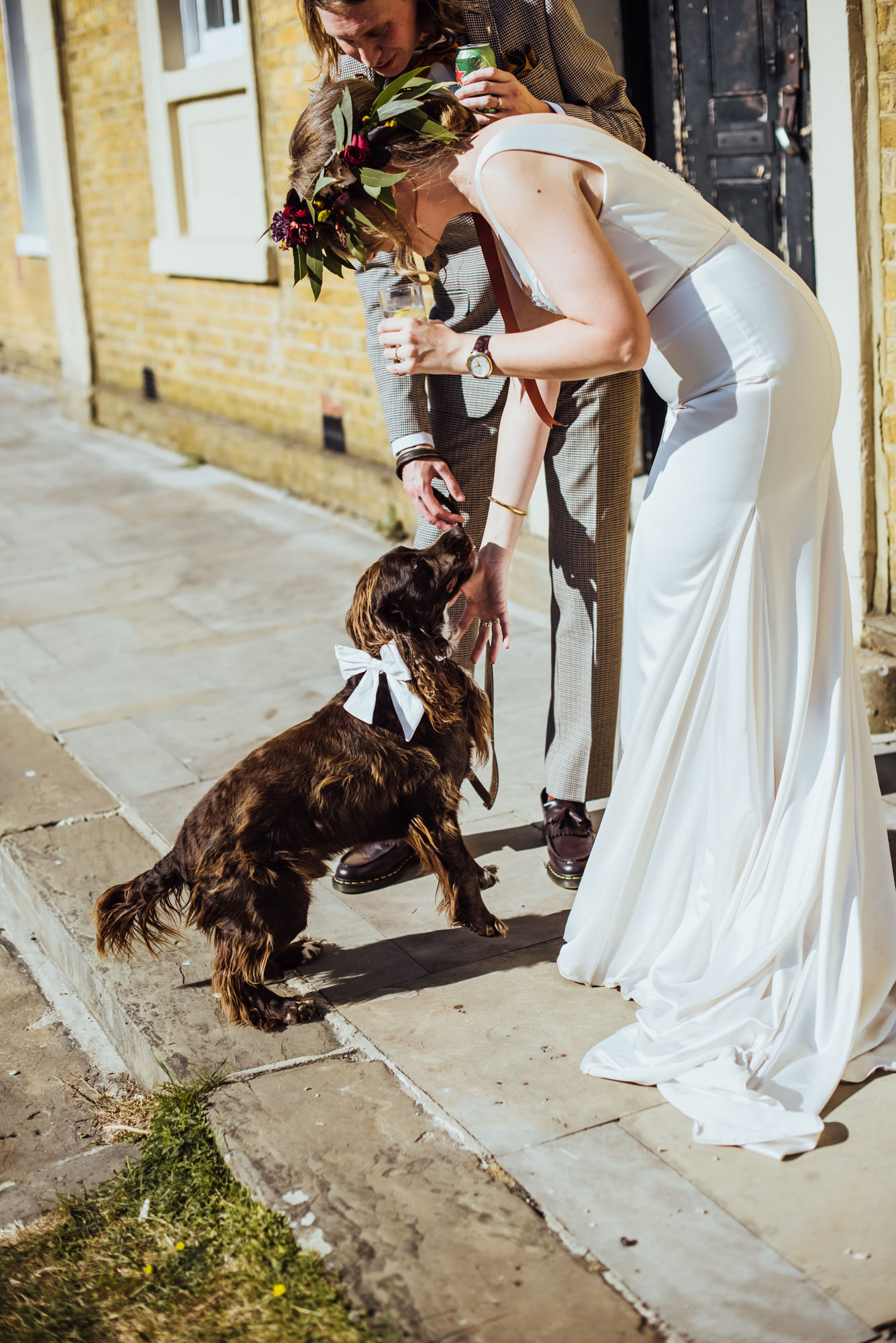 asylum chapel wedding, peckham wedding, london wedding venue wedding dog