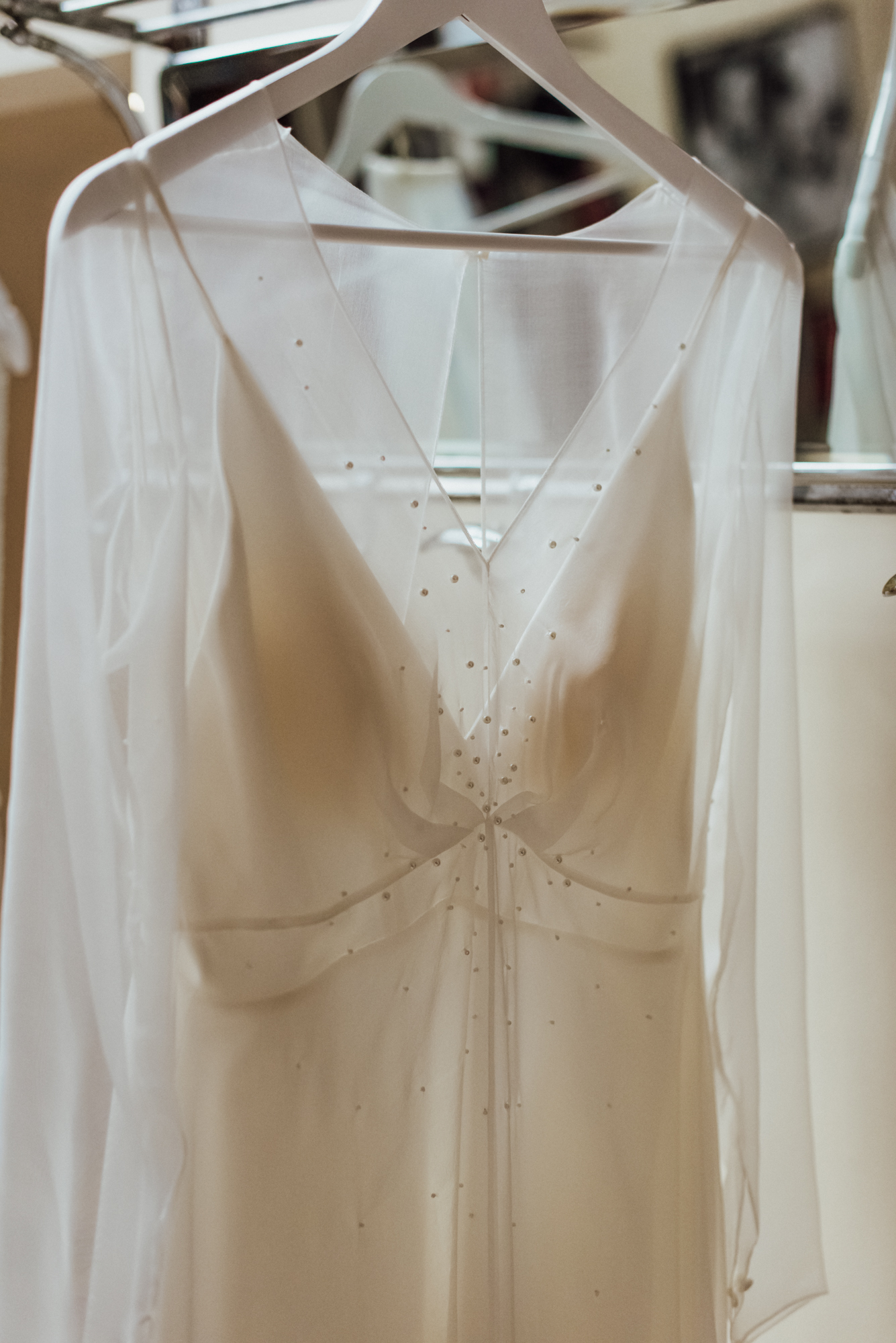 silk wedding dress, andrea hawkes dress, wedding dress pearls