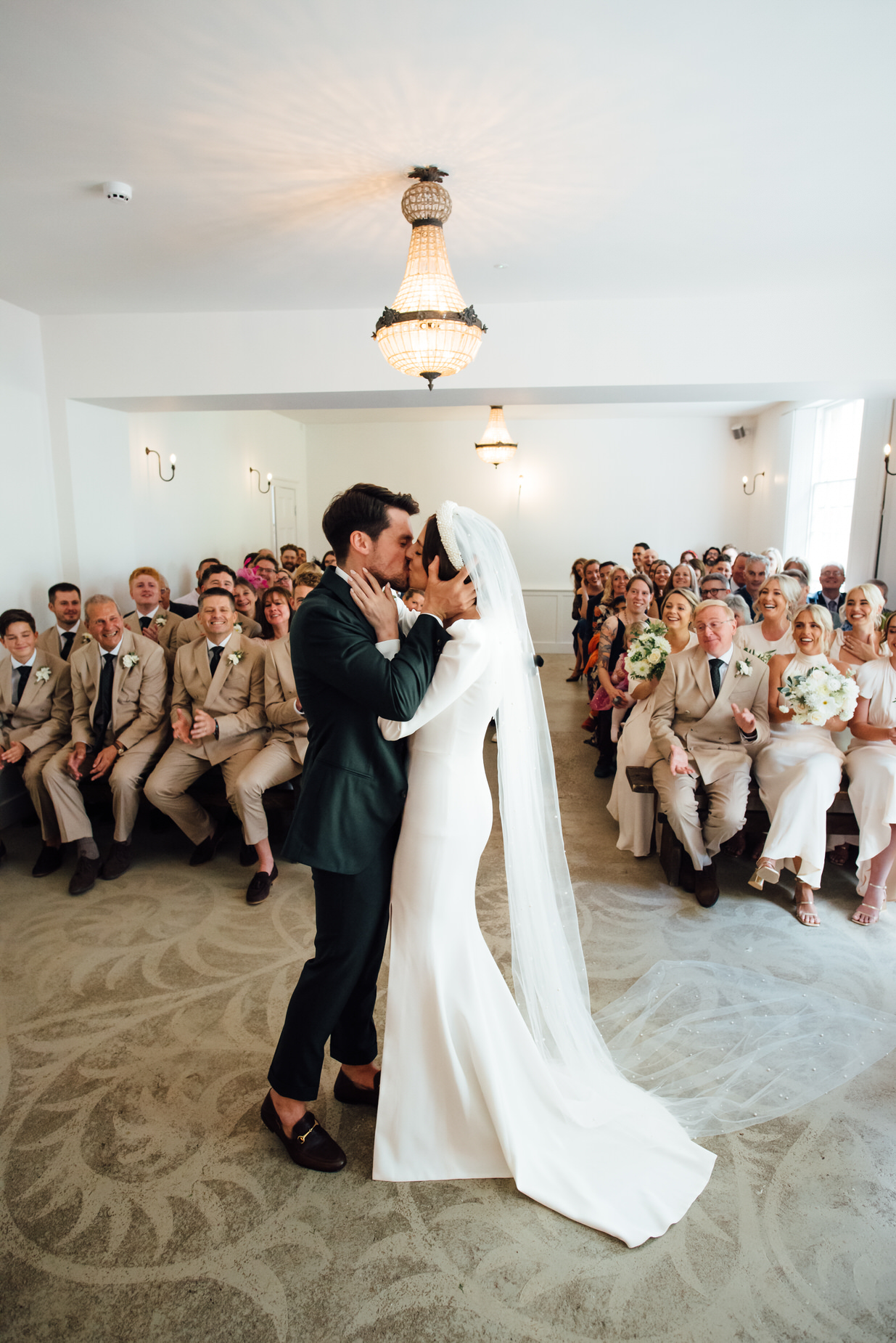 first kiss, reportage wedding photos, authentic wedding photography, Aswarby Rectory Wedding, michelle wood photographer
